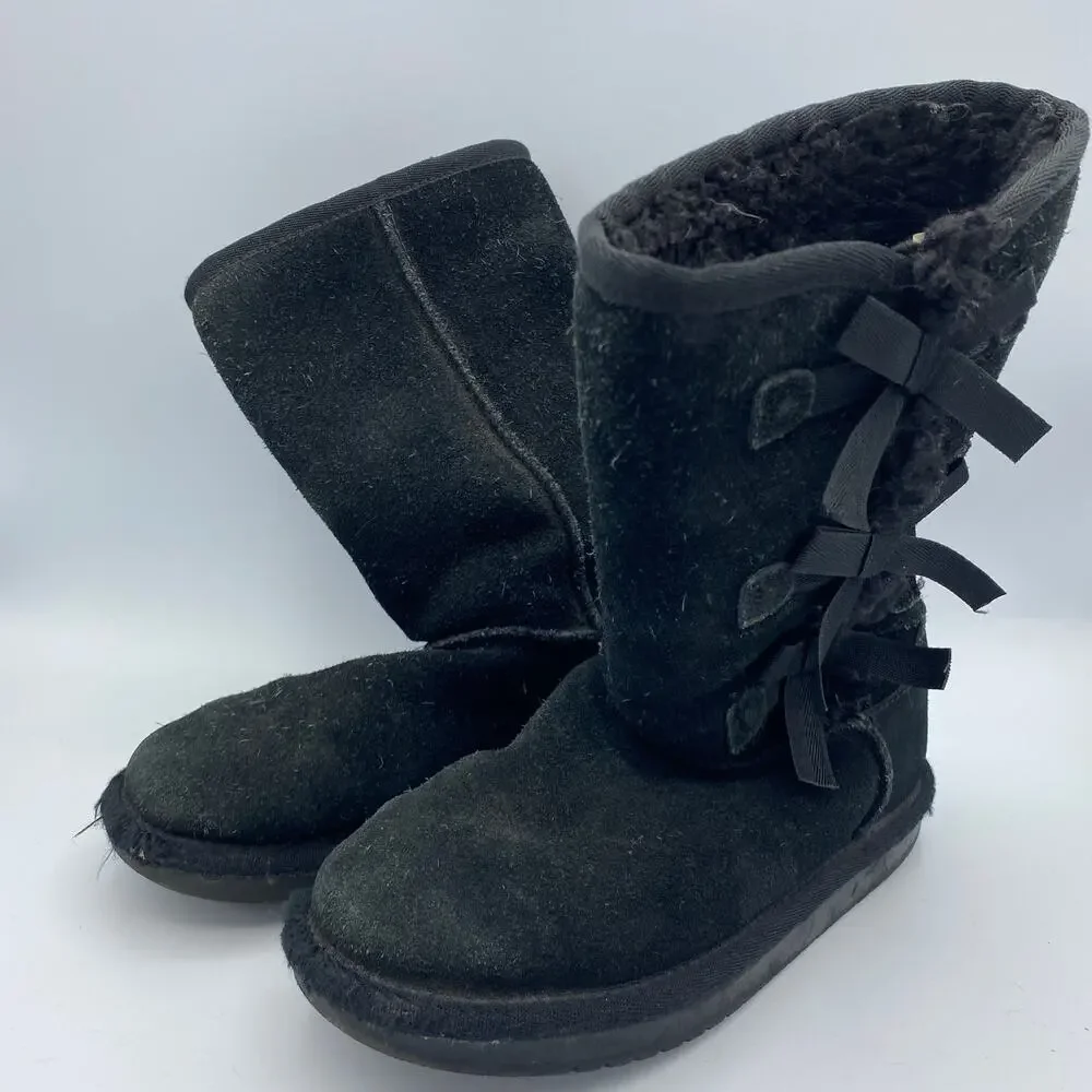 Koolaburra by Ugg Kids Victoria Tall Boot with Bows Black Girls 13